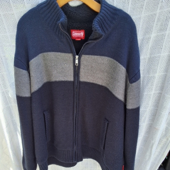Coleman Fleece lined striped sweater XXL - Picture 2 of 11